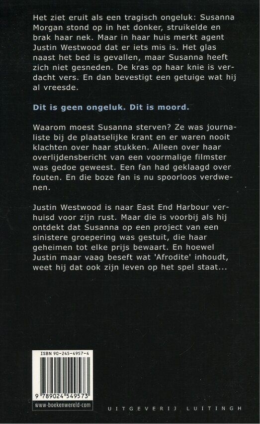 Het Afrodite complot Het Afrodite complot achterkant