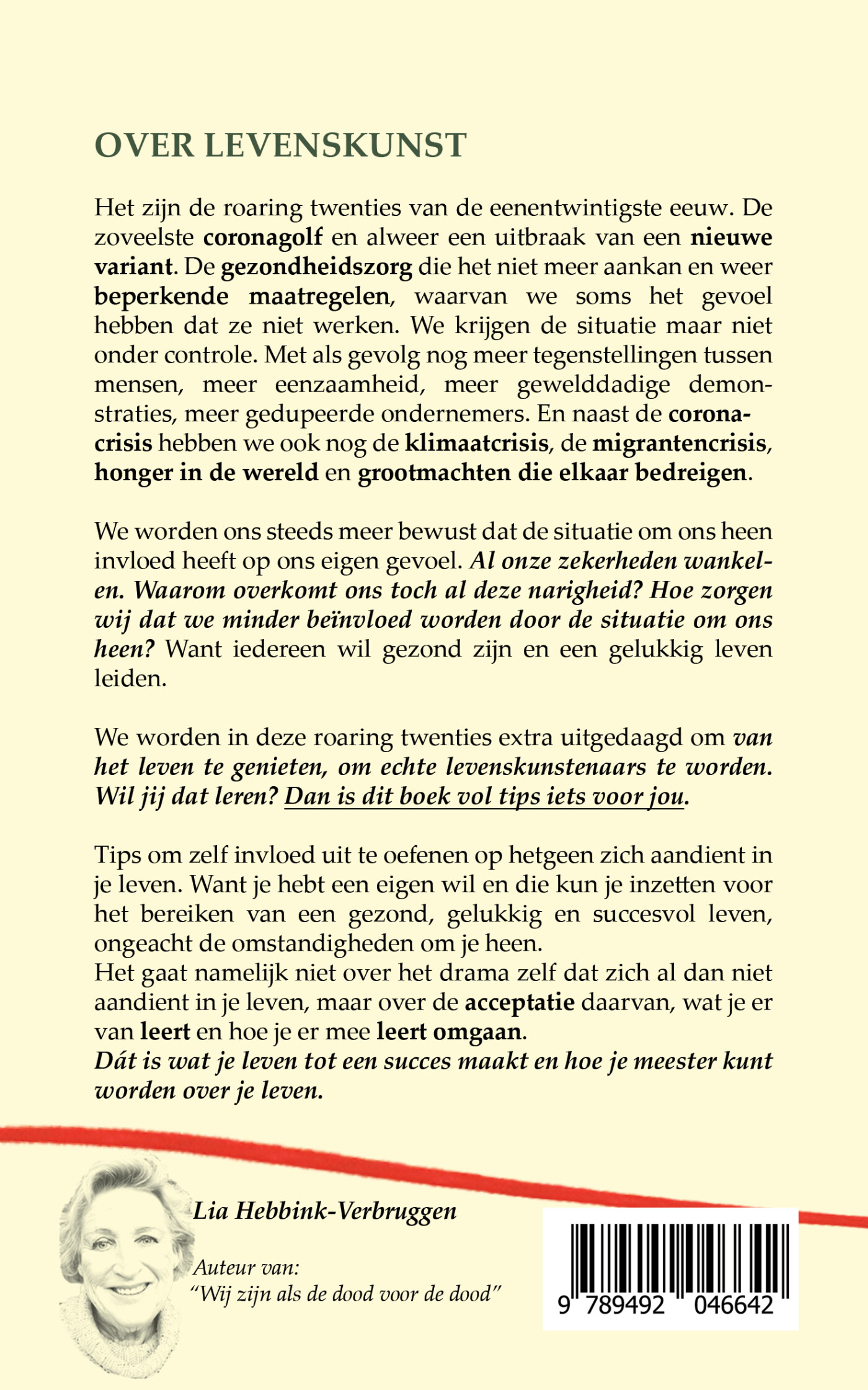 Over levenskunst achterkant