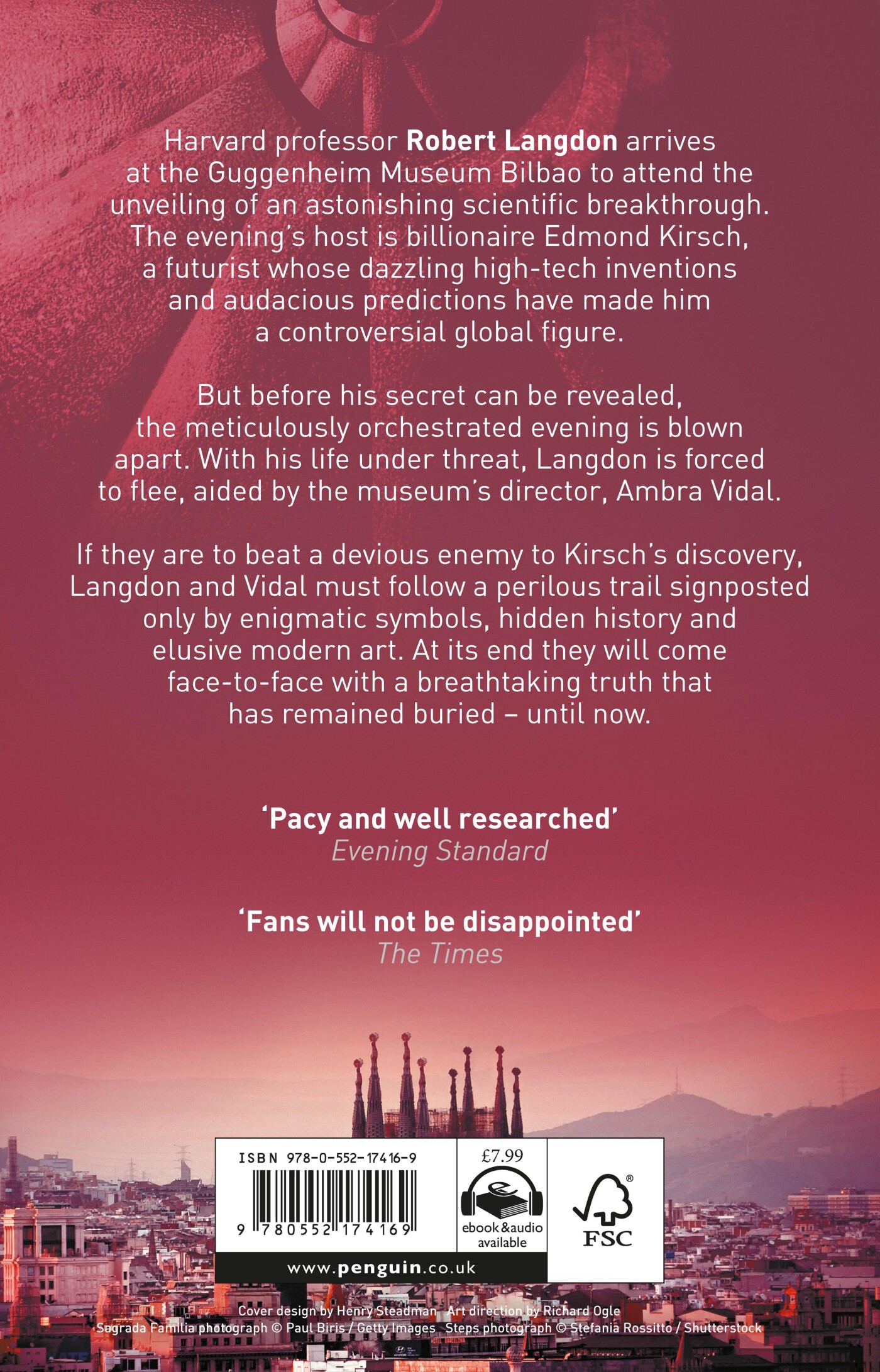 Origin / Robert Langdon achterkant