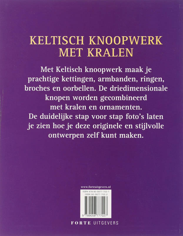 Keltisch knoopwerk met kralen achterkant