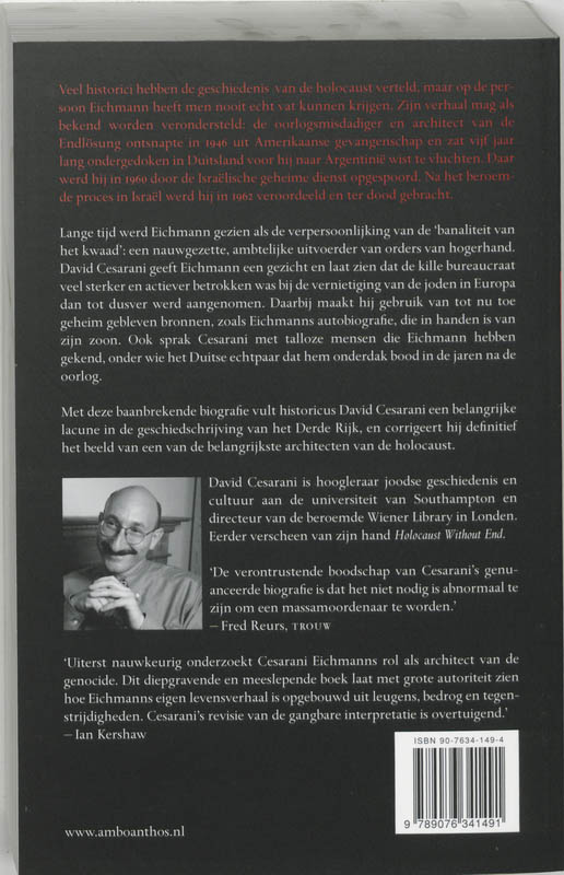 Eichmann Definitieve Biografie achterkant