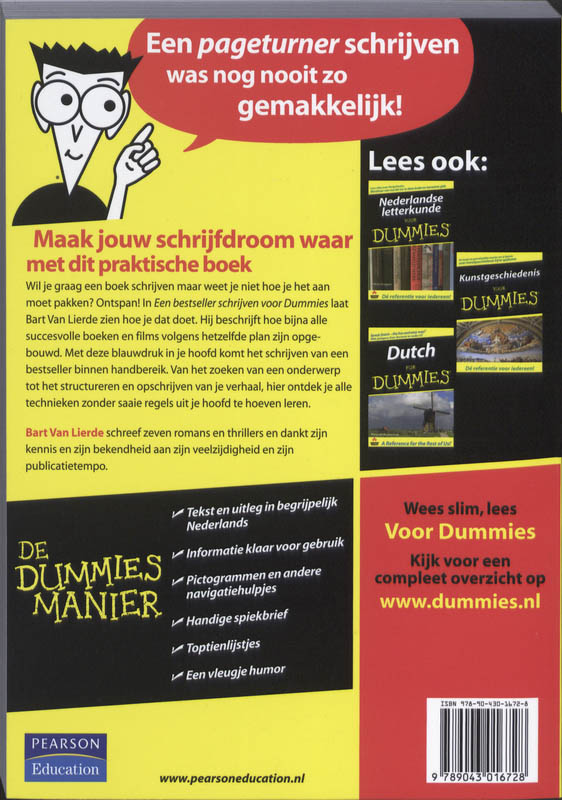 Een bestseller schrijven voor Dummies / Voor Dummies achterkant