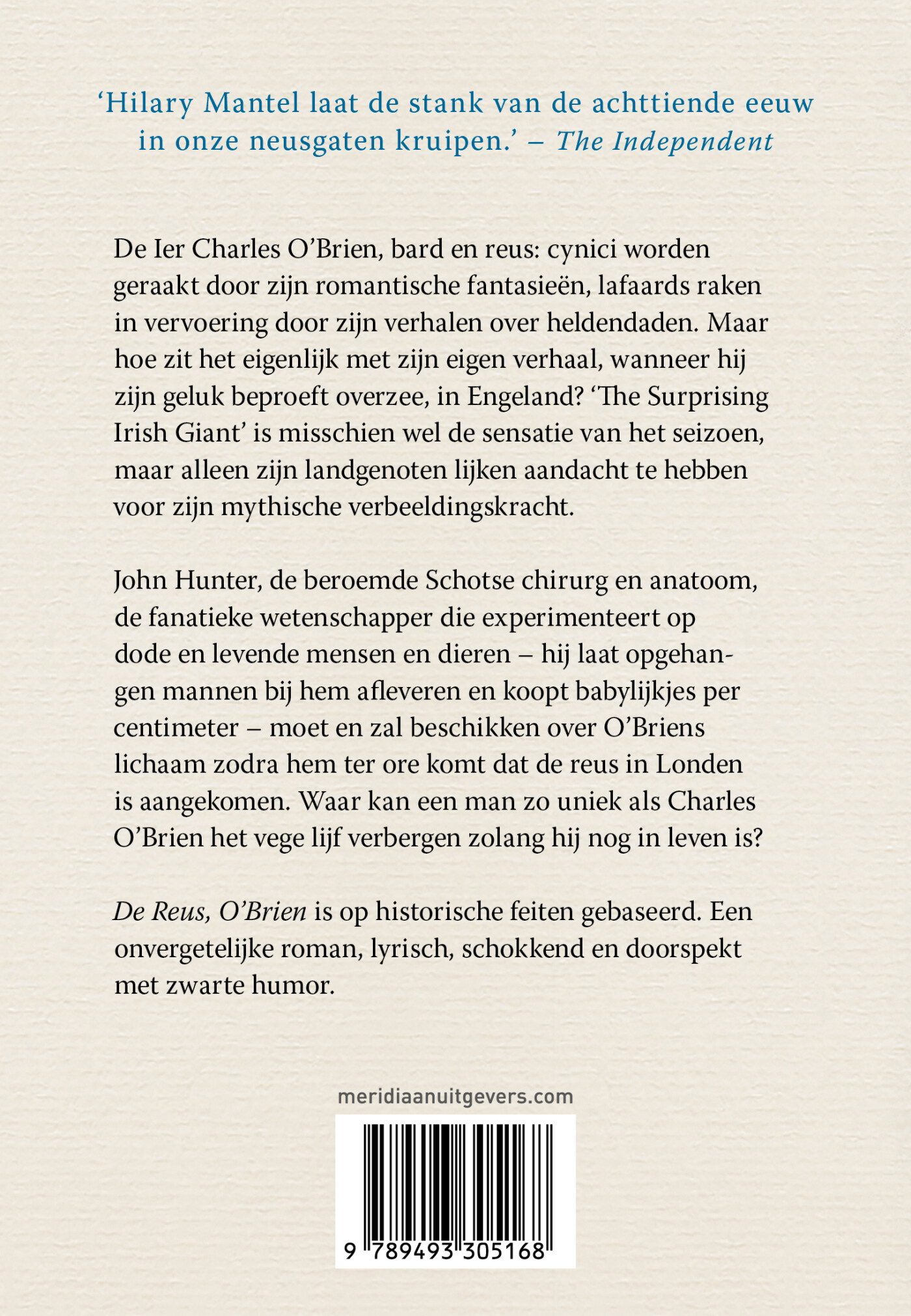 De reus, O'Brien achterkant