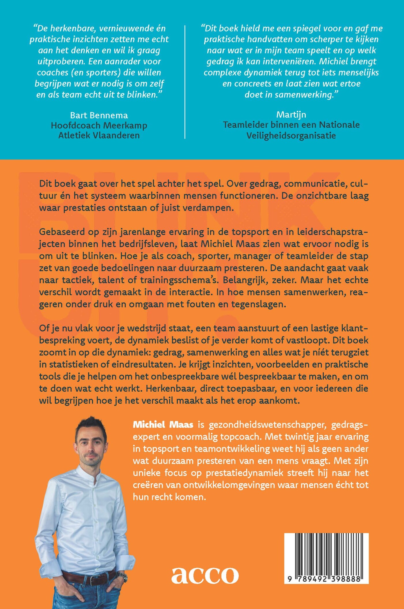 Blink uit! achterkant