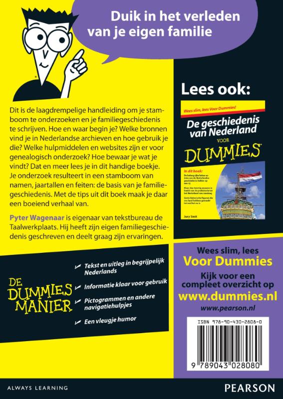 De kleine Je stamboom onderzoeken voor Dummies / Voor Dummies achterkant