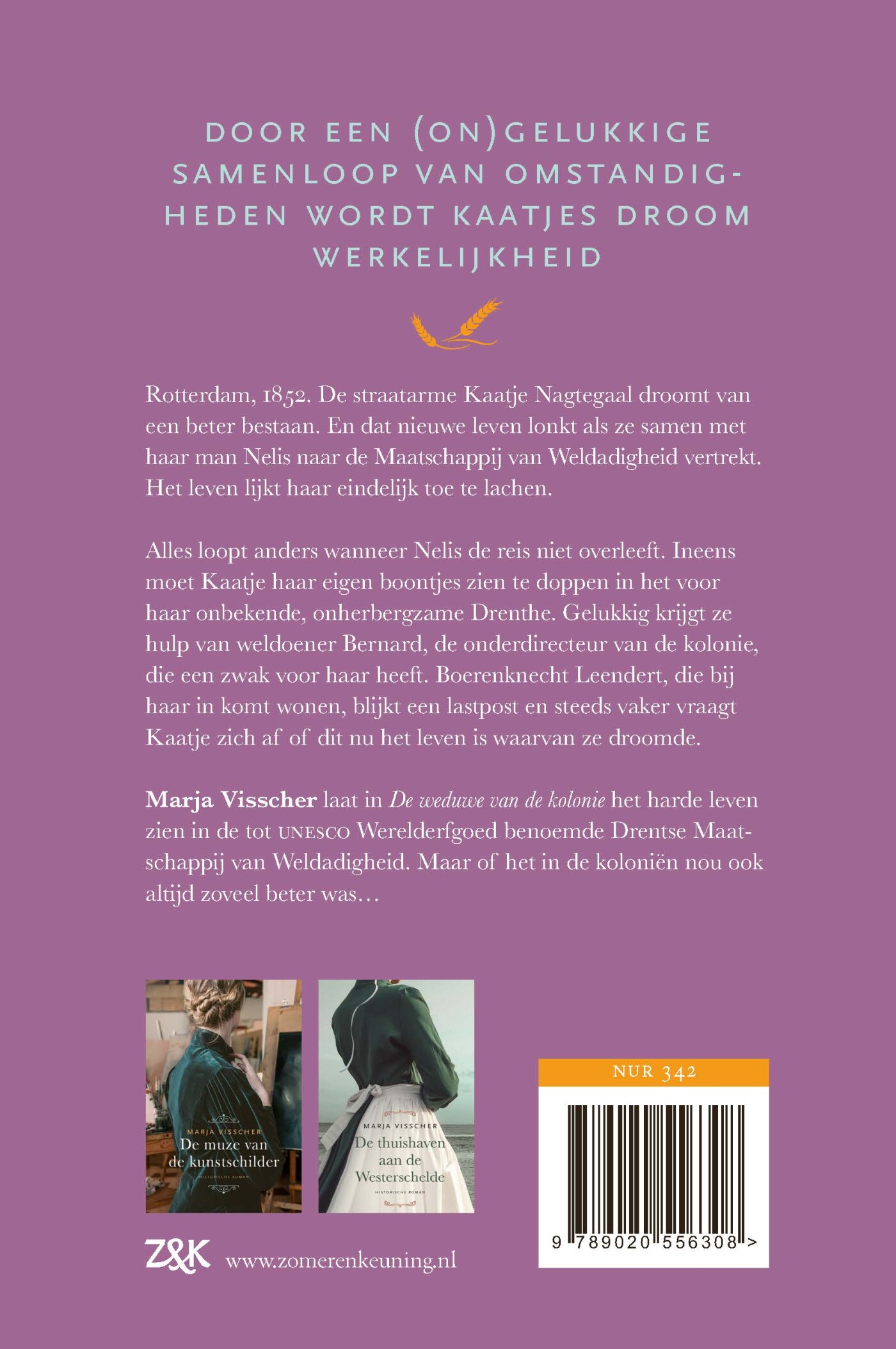 De weduwe van de kolonie achterkant