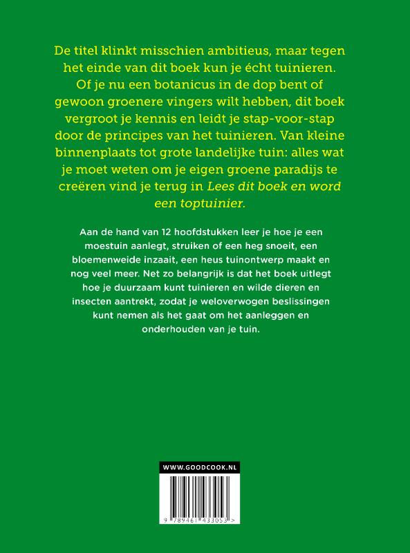 Lees dit boek en word een toptuinier achterkant