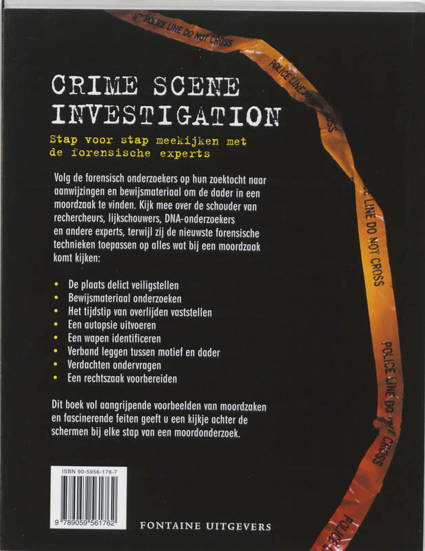 Crime Scene Investigation achterkant