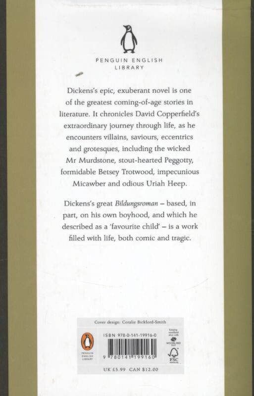 David Copperfield / The Penguin English Library achterkant