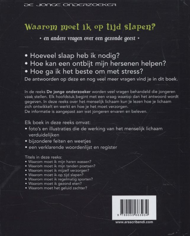 Waarom moet ik op tijd slapen? / Waarom moet ik... achterkant