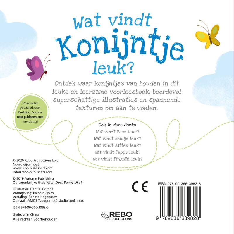 Wat vindt konijntje leuk? / Wat vindt ... leuk? achterkant
