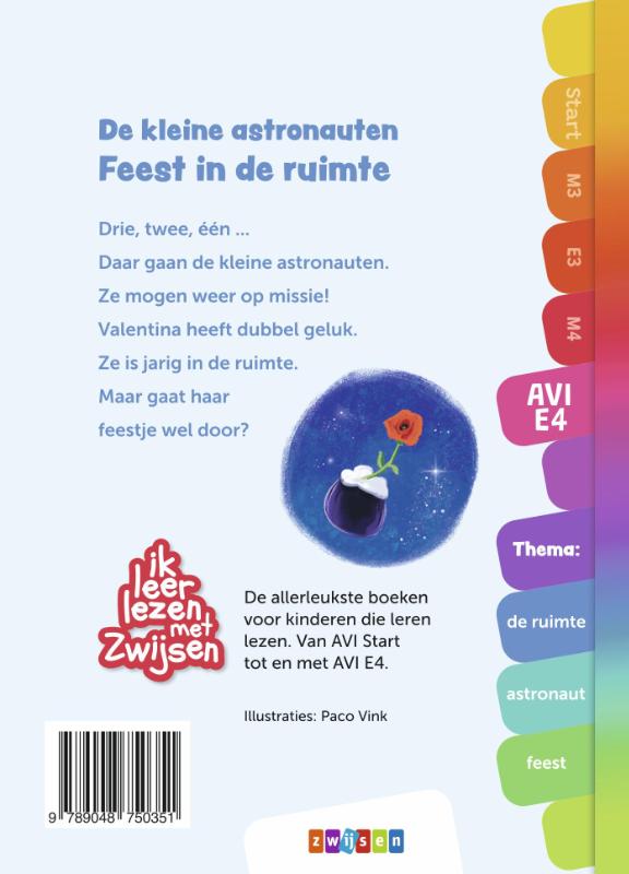 Feest in de ruimte / De kleine astronauten achterkant