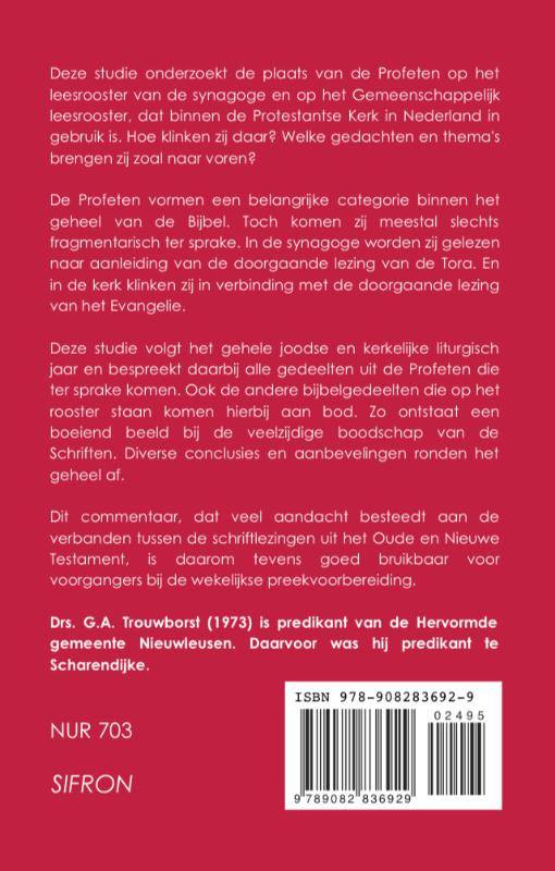 De profeten ter sprake in synagoge en kerk achterkant