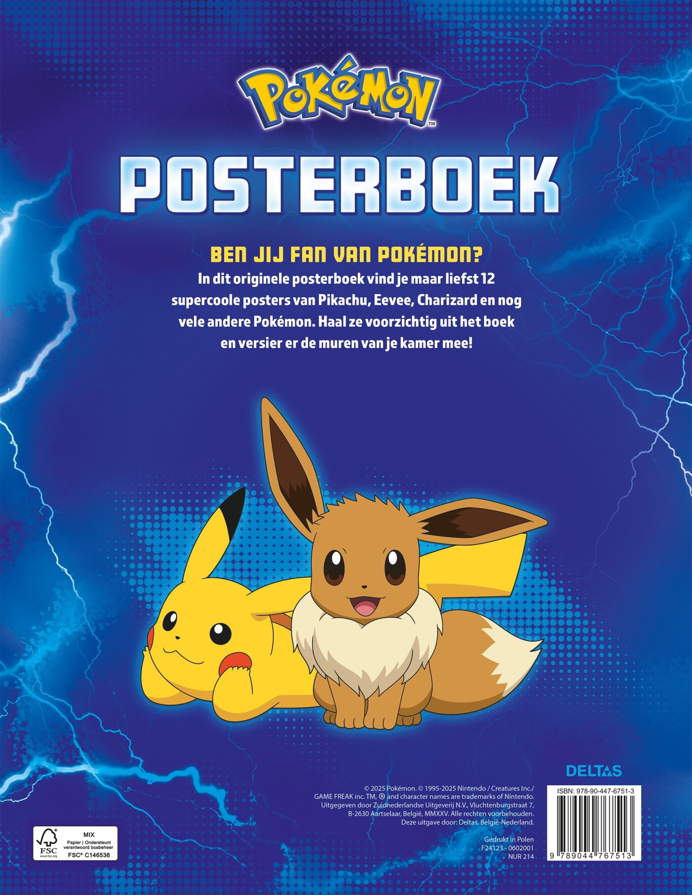 Pokémon posterboek achterkant