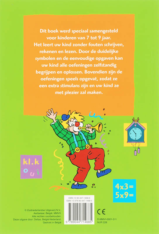 Dubbeldik speel- en oefenboek - Lezen, schrijven, rekenen (7-9 j) achterkant
