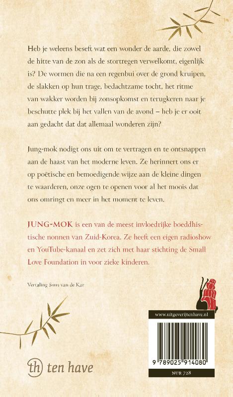 De slak is langzaam maar nooit laat achterkant