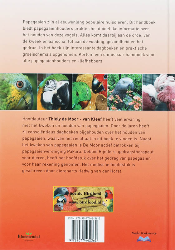 Handboek papegaaien van A tot Z achterkant
