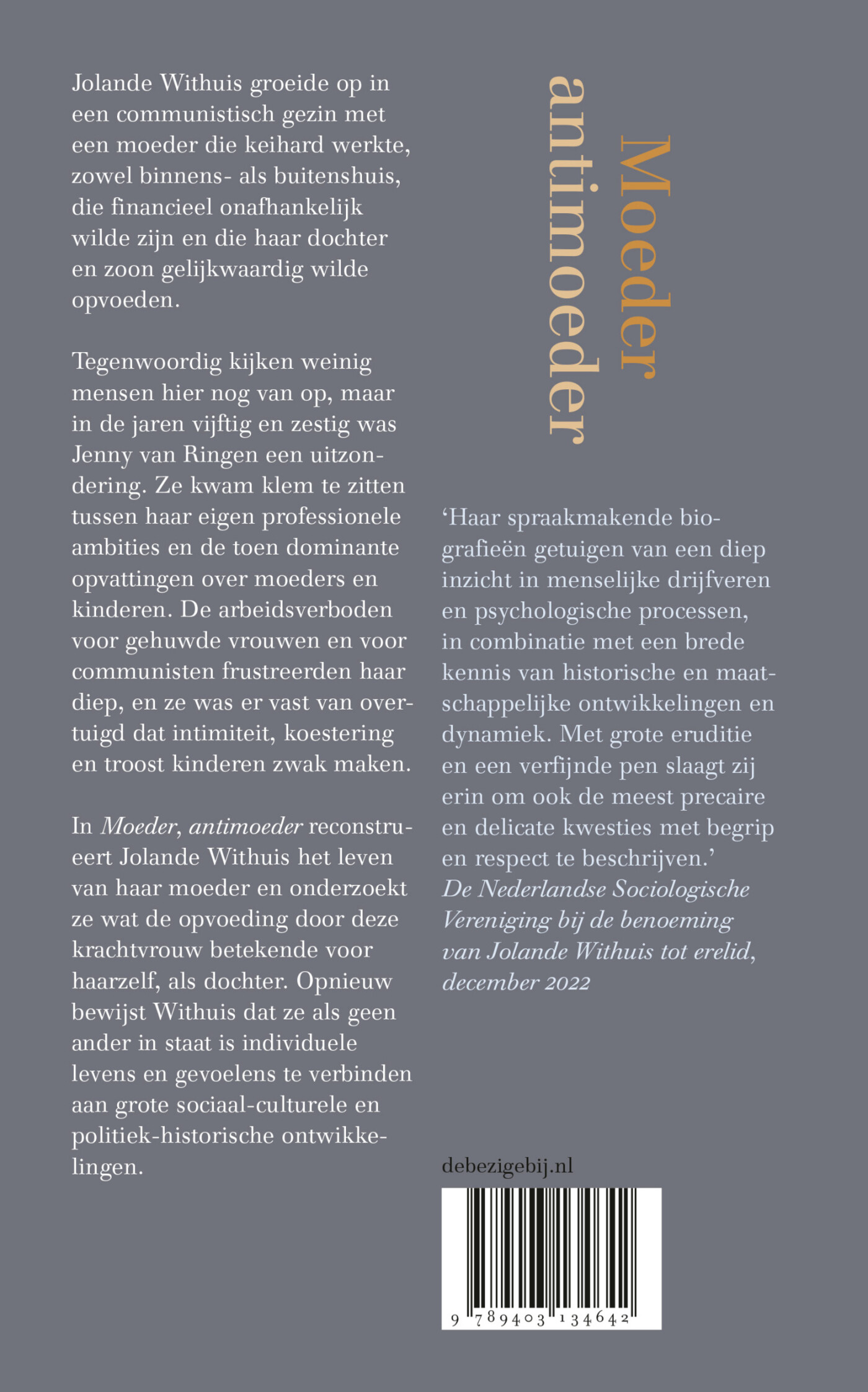 Moeder, antimoeder achterkant