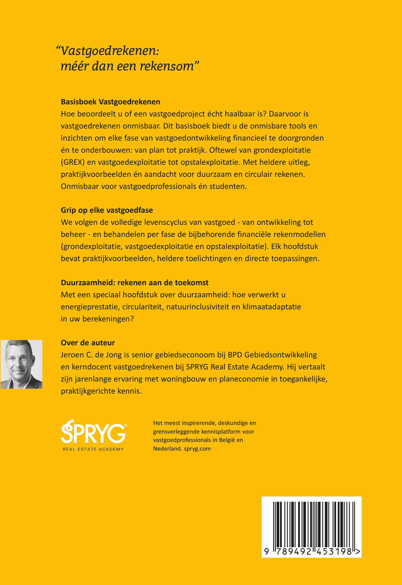 Basisboek Vastgoedrekenen / Vastgoedrekenen achterkant