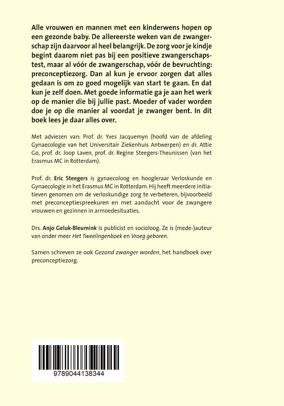 Vóórdat je zwanger wordt achterkant