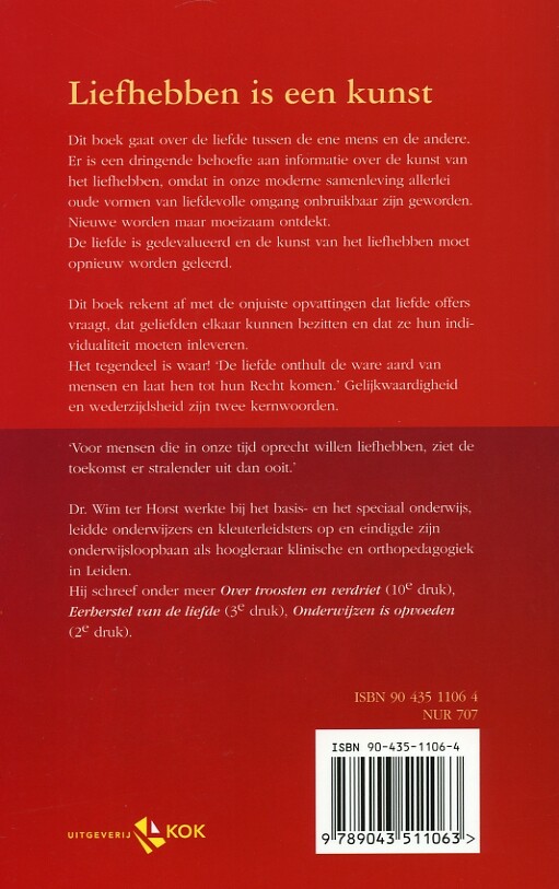Liefhebben is een kunst achterkant