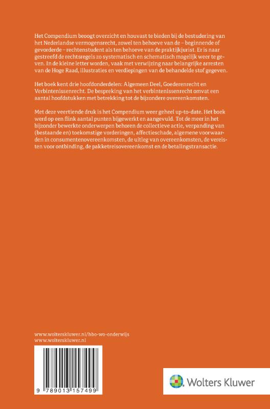 Compendium Nederlands vermogensrecht Compendium Nederlands vermogensrecht achterkant