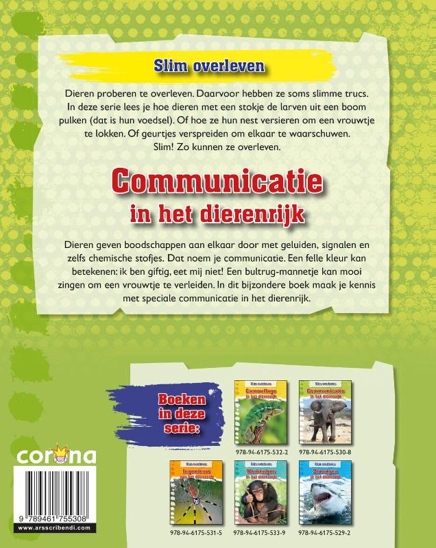 Communicatie in het dierenrijk / Slim overleven achterkant
