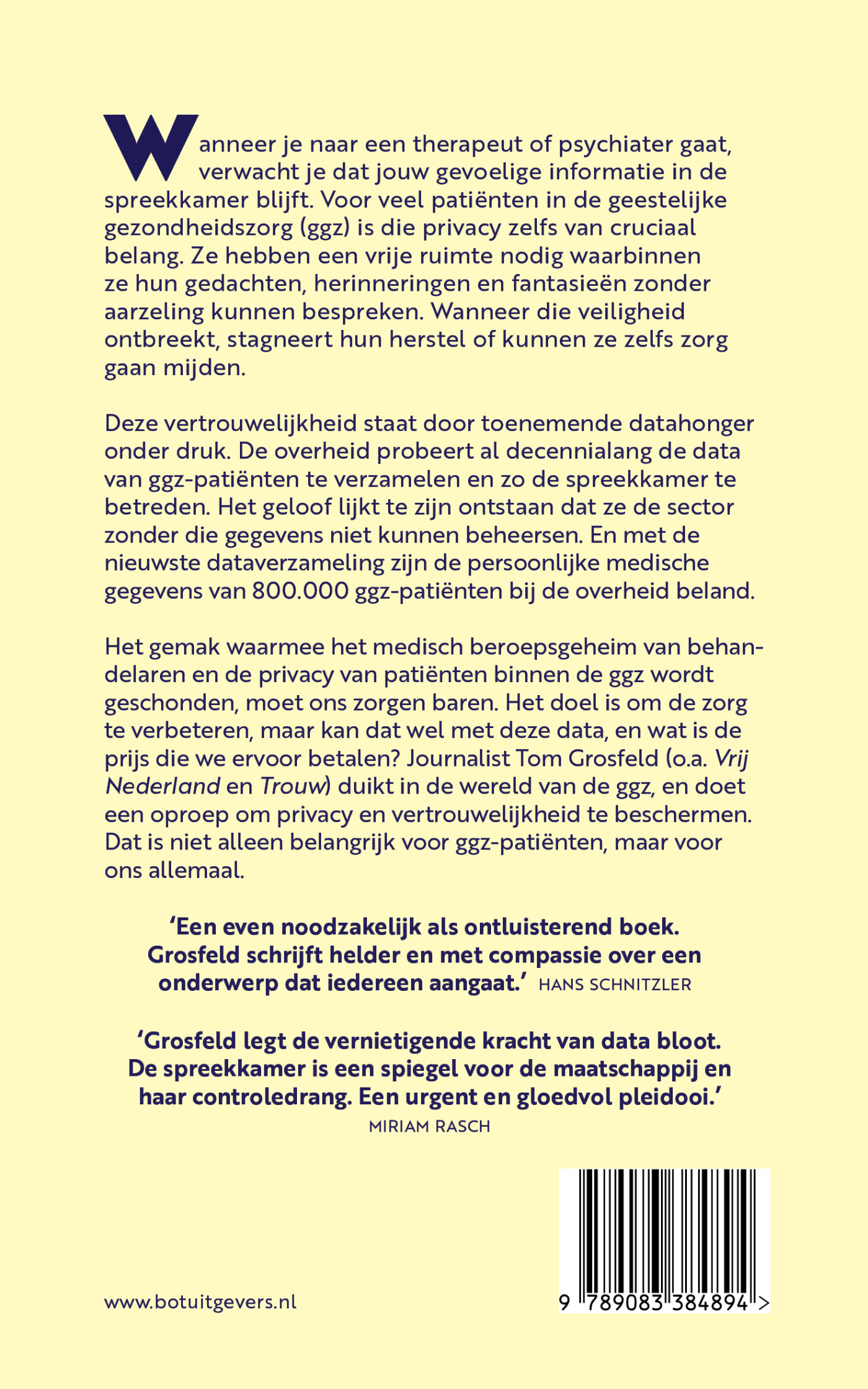 De spreekkamer is lek achterkant