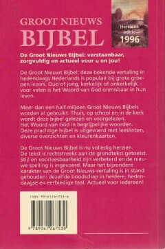 Groot nieuws Bijbel achterkant