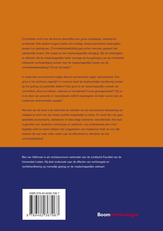 Economie van misdaad en straf / Studieboeken Criminologie & Veiligheid achterkant