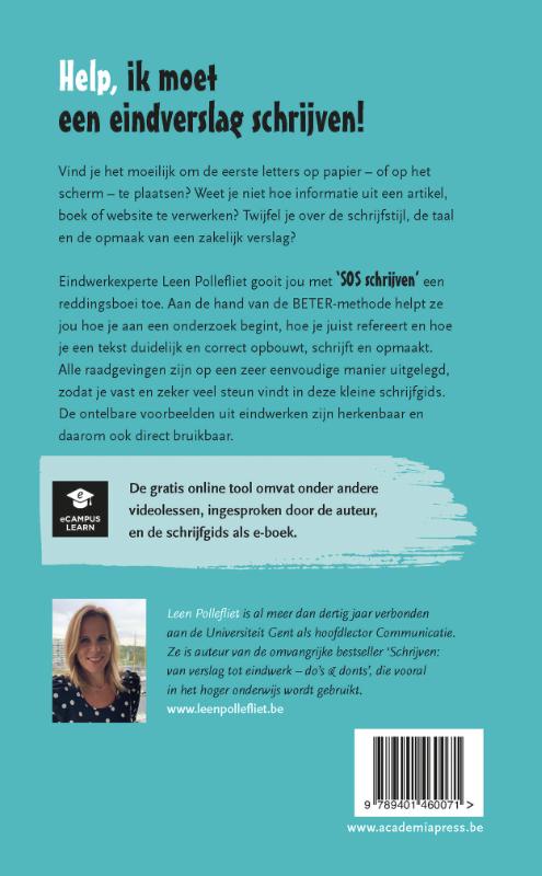 SOS schrijven SOS schrijven achterkant