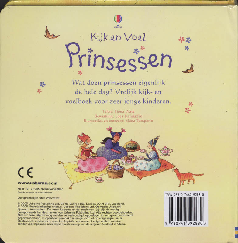 Prinsessen / Kijk en voel achterkant