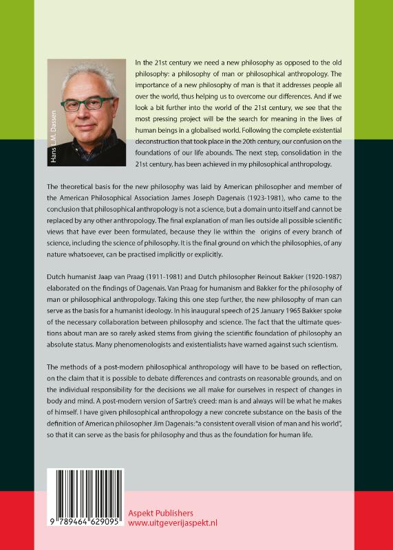 A new philosophy of man & humanism achterkant