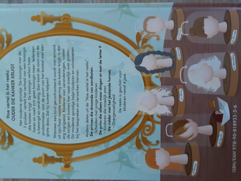 De koningin met de 7 pruiken / Hoe vertel ik het achterkant