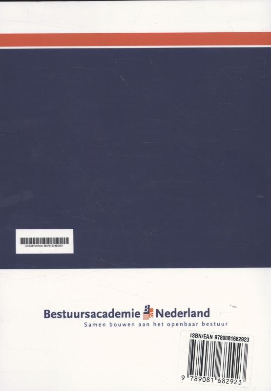 Handboek financiele functie bij gemeenten en provincies achterkant