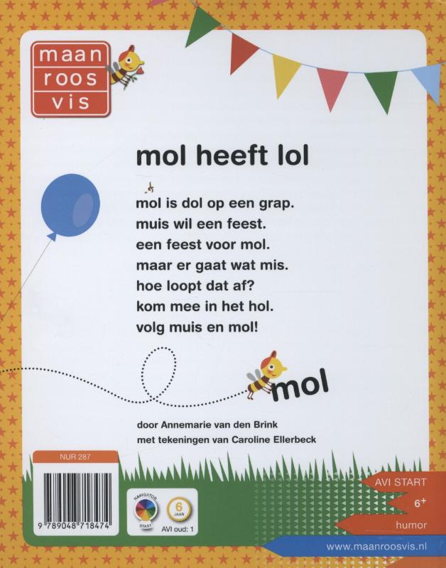 Mol heeft lol / Maan roos vis achterkant