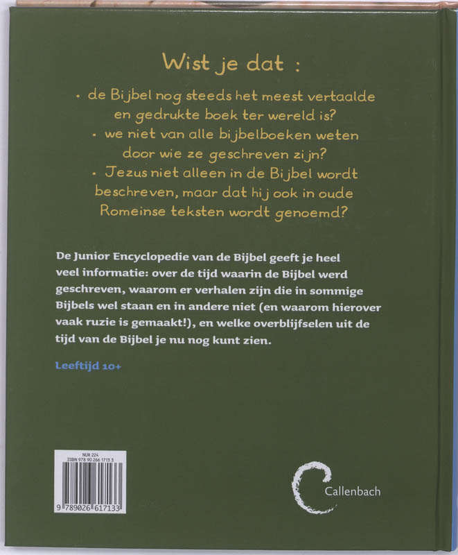 Junior Encyclopedie Van De Bijbel achterkant