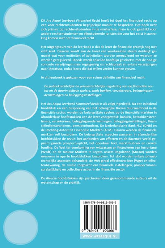 Leerboek financieel recht / Ars Aequi Handboeken achterkant
