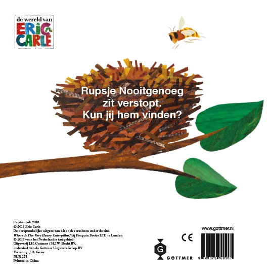 Waar is Rupsje Nooitgenoeg? / De wereld van Eric Carle achterkant