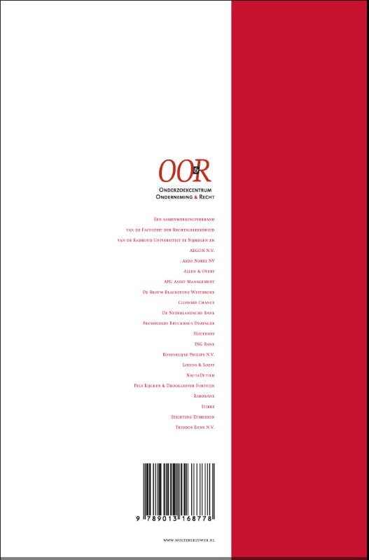 Afscheiding van bestanddelen achterkant