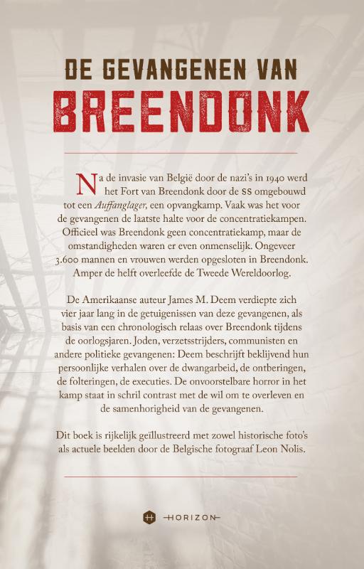 De gevangenen van Breendonk achterkant