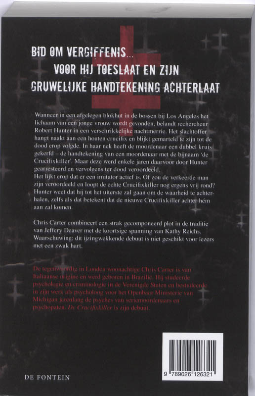 De crucifixkiller / Robert Hunter / 1 achterkant