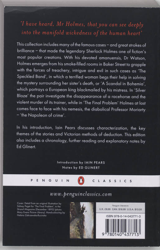 The Adventures and the Memoirs of Sherlock Holmes achterkant