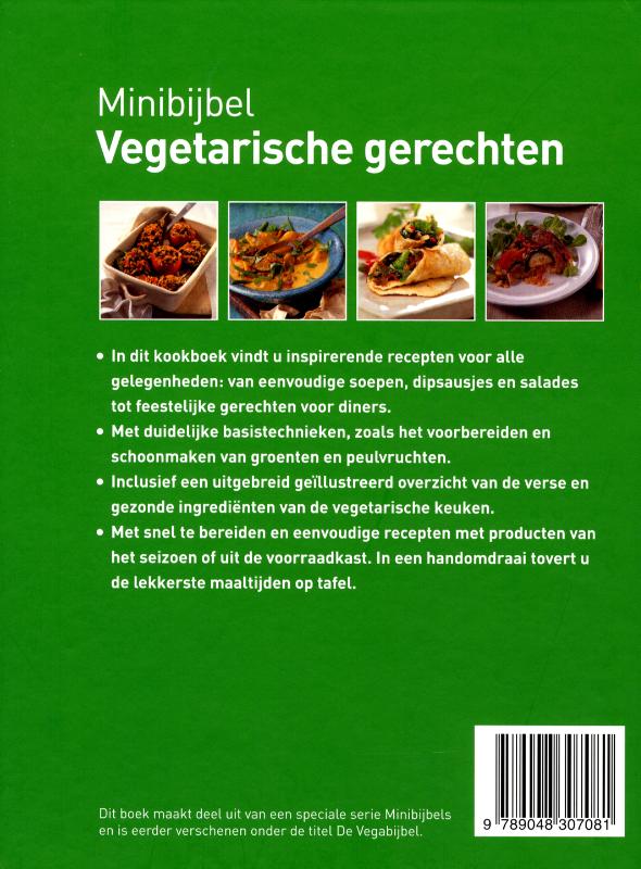 Vegetarische gerechten / Minibijbel achterkant