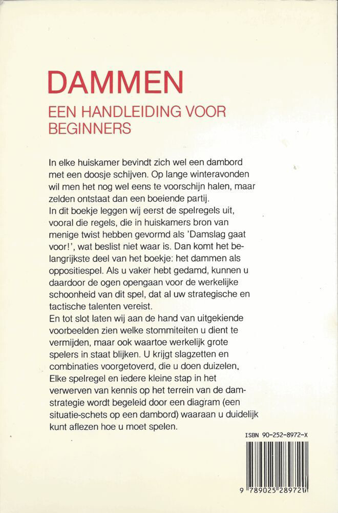 Dammen / Helmond sport en spel achterkant