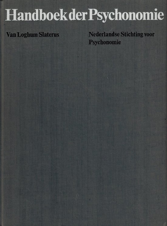 Handboek der psychonomie