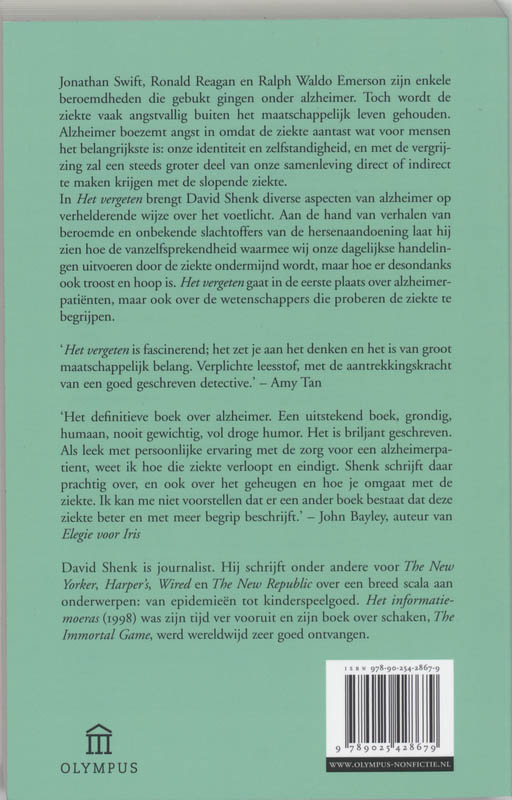 Het vergeten / Olympus achterkant