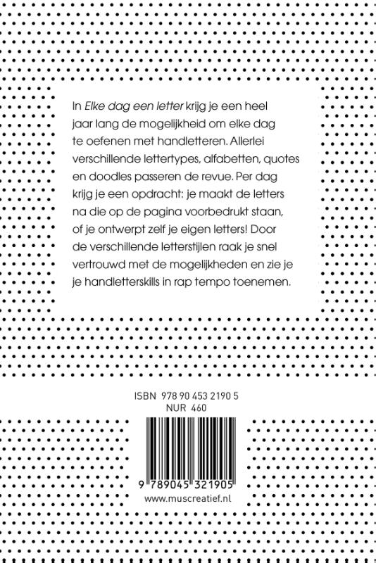 Elke dag een letter achterkant