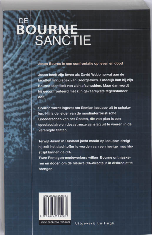 Robert Ludlum's De Bourne sanctie / Jason Bourne / 6 Robert Ludlum's De Bourne sanctie / Jason Bourne / 6 achterkant