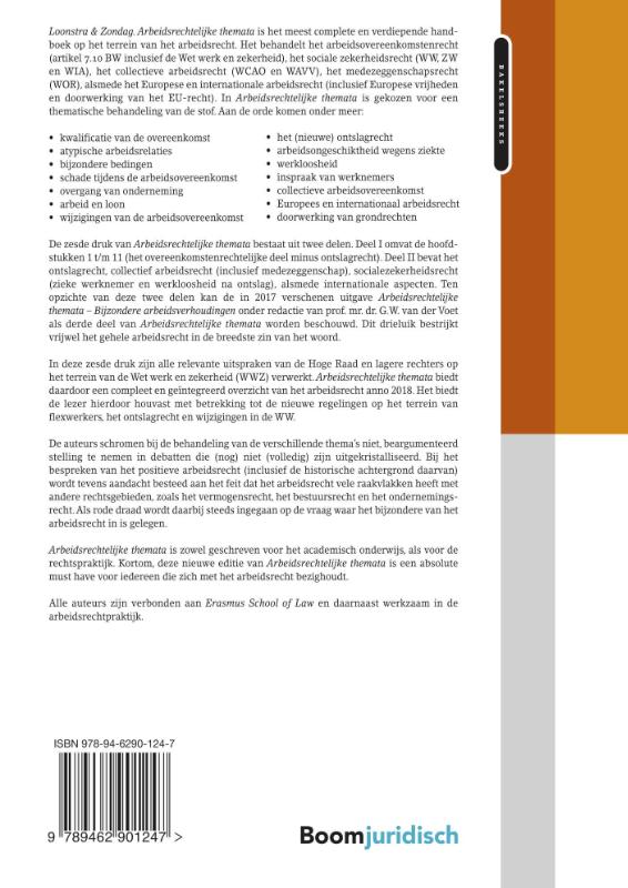 Arbeidsrechtelijke themata / Bakelsreeks Arbeidsrechtelijke themata / Bakelsreeks achterkant